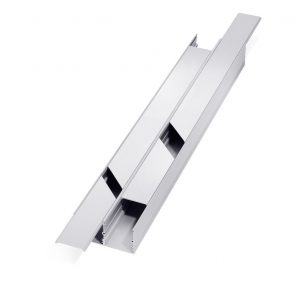 2U Aluminum Cable Trunking, w/Cover, Anodized